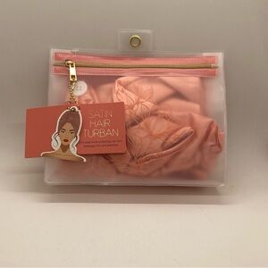 NWT Satin Hair Turban - Pink
